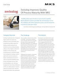 Swisslog Improves Quality Of Process Maturity With MKS - Mks.com