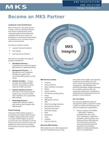Become an MKS Partner