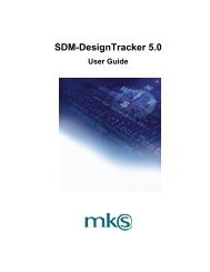 SDM-DesignTracker 5.0 User Guide - MKS