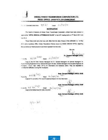 OPTCL Medical Rule