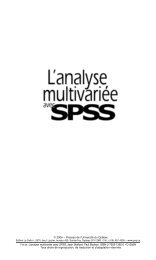 L'analyse multivariée avec SPSS, Jean Stafford, Paul Bodson, ISB