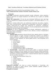 Facultatea Medicină / Facultatea Medicină profil Sănătate Publică