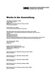 Werkliste - Museum für Moderne Kunst