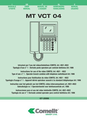 MT VCT 04 - Comelit