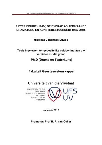 Universiteit van die Vrystaat - University of the Free State