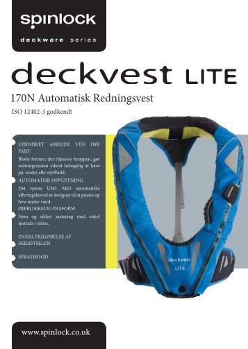 Spinlock Deckvest LITE - brugsanvisning - Columbus Marine