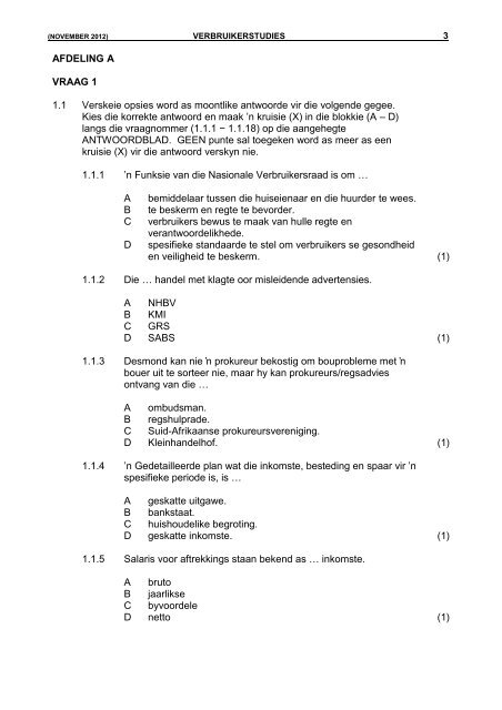 GRAAD 11 NOVEMBER 2012 VERBRUIKERSTUDIES