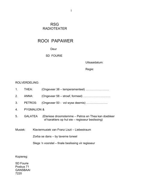 ROOI PAPAWER - LitNet