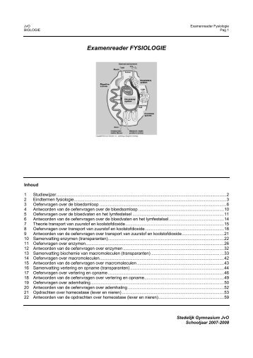 Examenreader FYSIOLOGIE