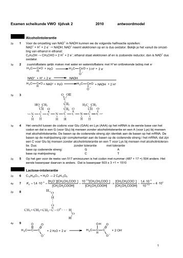 Examen 2010 antw. model (tijdvak 2) - Scheikunde voor HAVO en ...