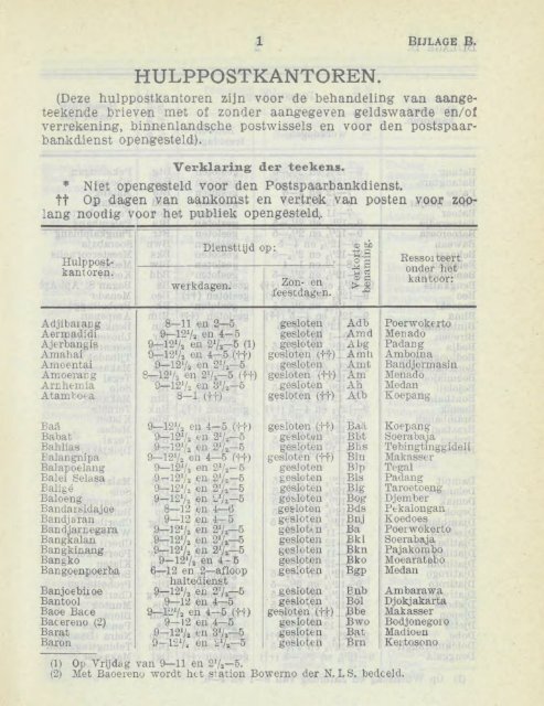 Bijlage B/C hulpkantoren