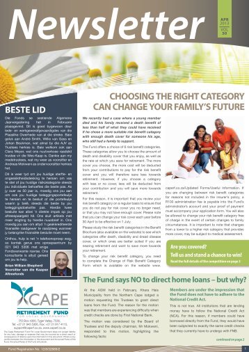 choosing the right category can change your family's future - Cape ...