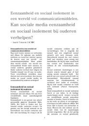 Eenzaamheid en sociaal isolement bij ouderen - Cmdstud