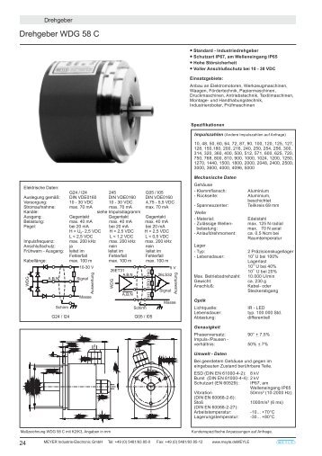 58 mm Durchmesser / WDG58C - MEYER Industrie-Electronic GmbH