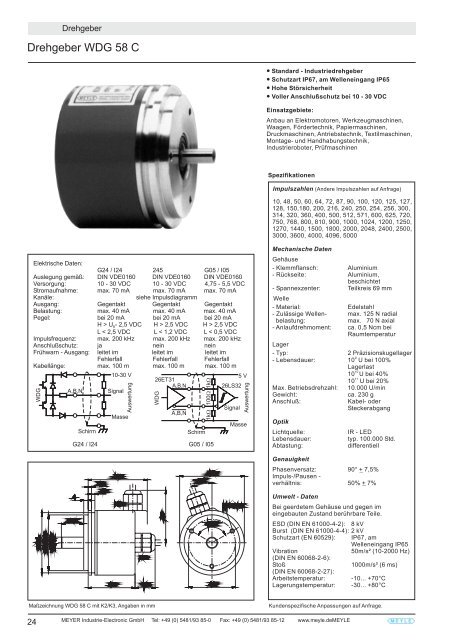 58 mm Durchmesser / WDG58C - MEYER Industrie-Electronic GmbH