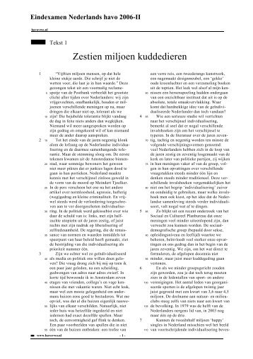 Tekst 1 Zestien miljoen kuddedieren - Havovwo.nl