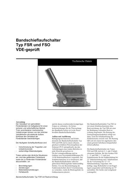 Bandüberwachung Katalog deutsch - MEYER Industrie-Electronic ...