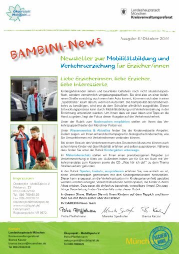 BAMBINI-News 08, Ausgabe Oktober 2011 - Mobilspiel eV