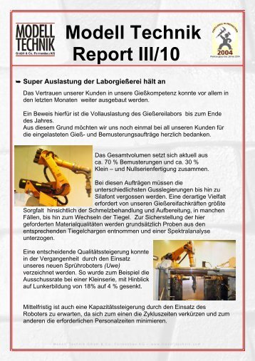 Modell Technik Report III/10 - Modell Technik GmbH & Co ...