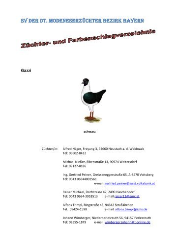 Zuechter-/Farbenschlagverzeichnis 07.03.2013 - SV der ...