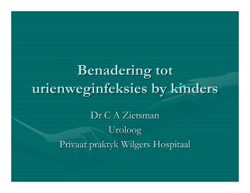 Benadering tot urienweginfeksies by kinders