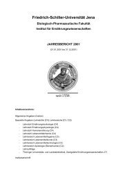 Jahresbericht 2001 - Apfel eV - Friedrich-Schiller-Universität Jena