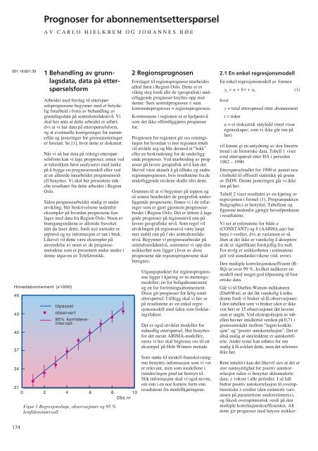 Prognosemetoder – en oversikt - Telenor