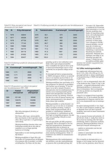 Prognosemetoder – en oversikt - Telenor