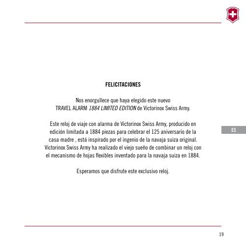 FElicitacioNEs Nos enorgullece que haya elegido este ... - Victorinox