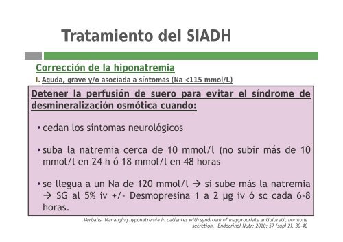 SÍNDROME DE SECRECIÓN INADECUADA DE ADH (SIADH)