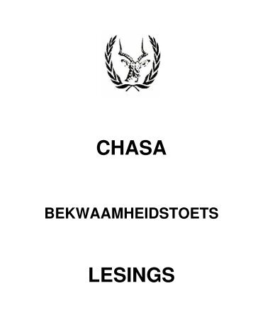 CHASA LESINGS - Bosveld Jagters en Wildbewaringsvereniging