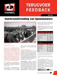 TERUGVOER FEEDBACK - Voermol