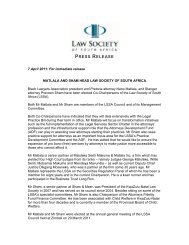 Read the press release - Law Society of South Africa