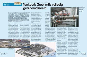 Tankpark Greenmills volledig geautomatiseerd - Fluids Processing