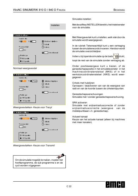 EMCO WinNC SINUMERIK 810D/840D Frezen Softwarebeschrijving