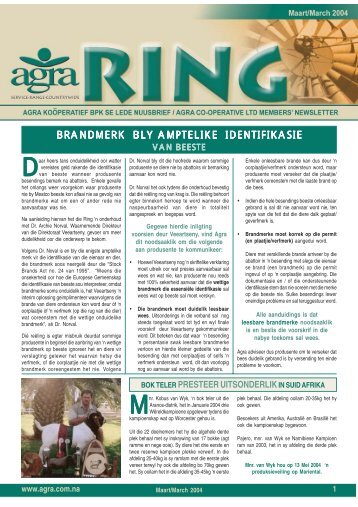 brandmerk bly brandmerk bly amptelike identifikasie ... - Agra