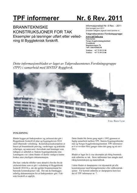 TPF informerer Nr. 6 Rev. 2011