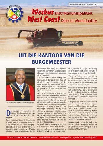 Newsletter December 2011 (5MB) - West Coast District Municipality