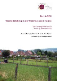 BIJLAGEN Verstedelijking in de Vlaamse open ruimte