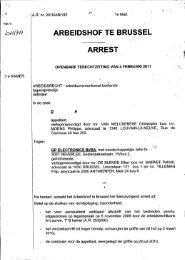 ARBEIDSHOF TE BRUSSEL ARREST
