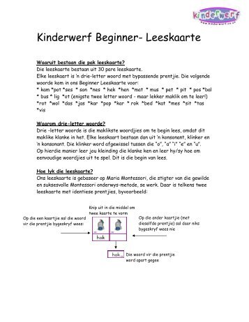 Beginner leeskaarte instruksies.pdf - Kinderwerf