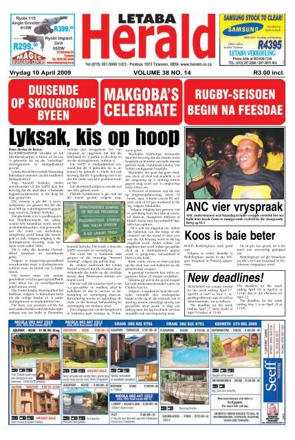 Lyksak, kis op hoop - Letaba Herald