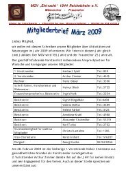 mitgliederbrief maerz 2009 - MGV 