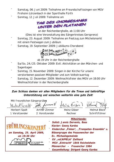 mitgliederbrief maerz 2009 - MGV "Eintracht" 1844 Reichelsheim