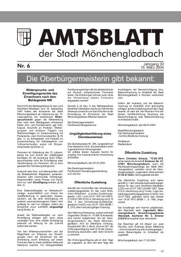 amtsblatt - Stadt MÃ¶nchengladbach