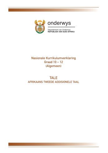 Afrikaans 2de Add Taal - Curriculum