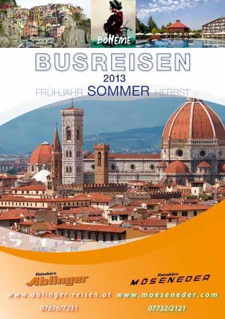 Programm Busreisen 2013 - Reisebüro Möseneder