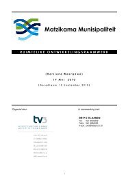 Matzikama ROR Dokument 20 Mei 2010 - Matzikama Munisipaliteit