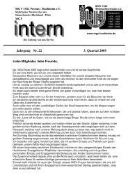 Heft 3 / 2005 - MGV 1922 Worms-Hochheim e. V.