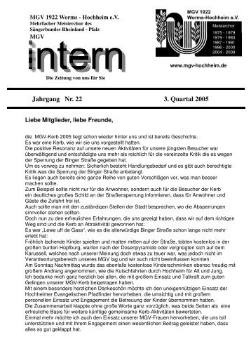 Heft 3 / 2005 - MGV 1922 Worms-Hochheim e. V.